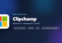 Clipchamp version, download size and price shown at a glance