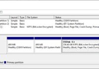 Computer Management Disk Management with unallocated space highlighted at the end of the disk
