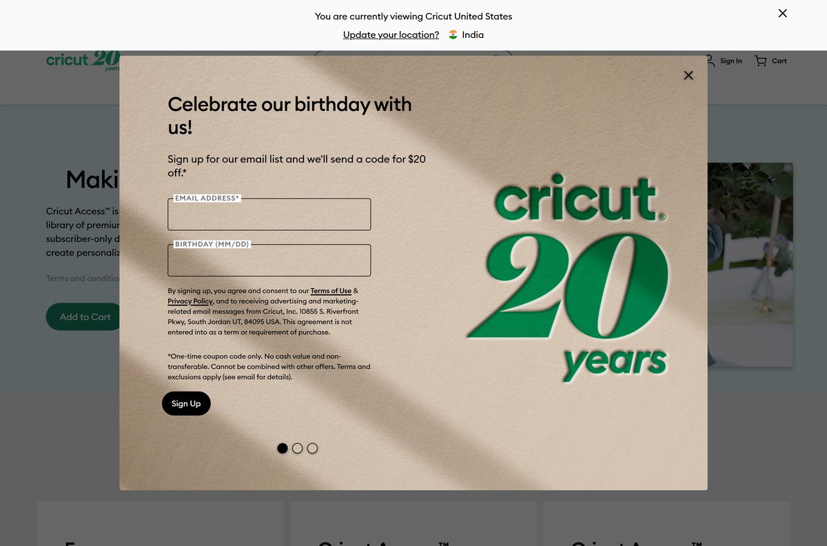 Cricut Access plan comparison with free, Standard and Premium tiers