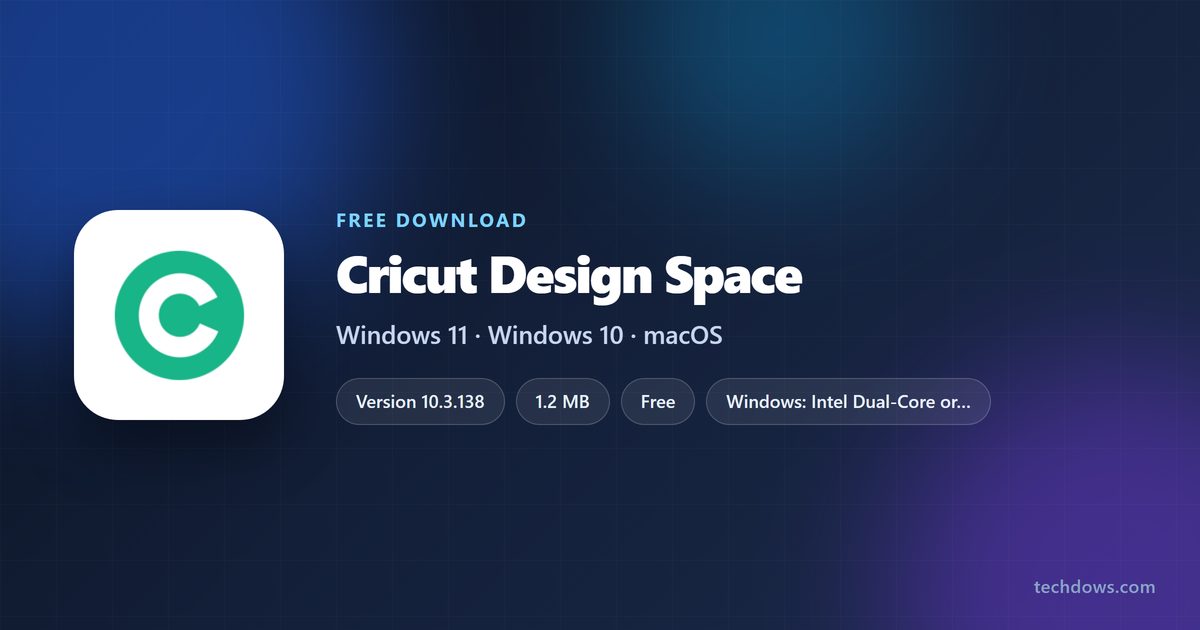 Cricut Design Space version, installer sizes and supported systems