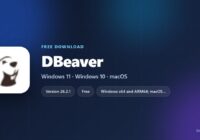 DBeaver download card with version, size and supported systems