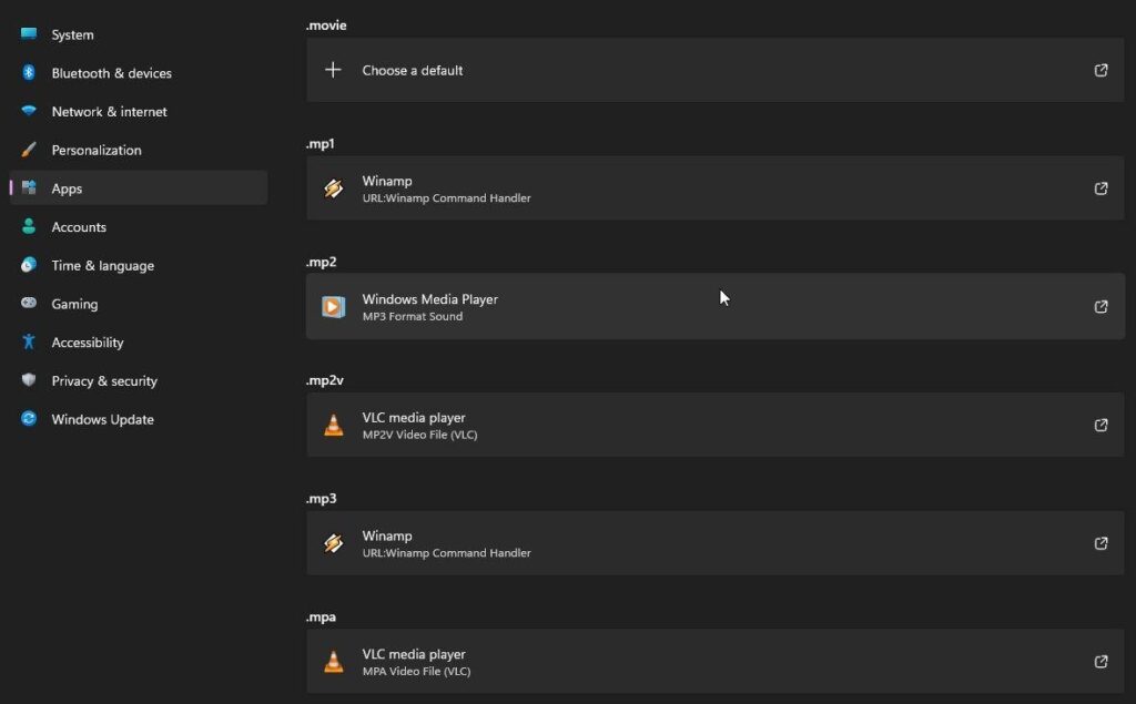 Default Windows Application Icon Video Playback Settings in Windows 11/10 - Techdows