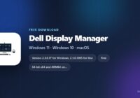 Dell Display and Peripheral Manager card with version, licence and supported systems