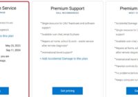 Dell warranty renewal screen comparing Basic, Premium Support and Premium Support Plus plans