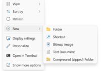 Desktop right-click menu with New submenu showing Shortcut option