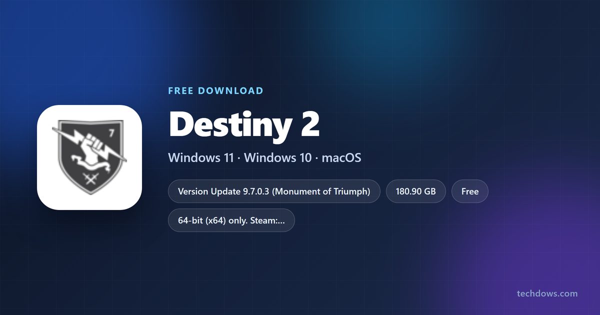 Destiny 2 price, storage, developer and supported platforms