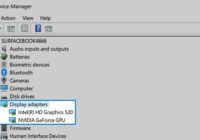 Device Manager Display adapters list showing Intel and NVIDIA GPUs