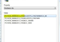 Device Properties dialog with Details tab and Hardware Ids selected