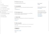 Device security page in Windows Security showing TPM and Secure Boot status