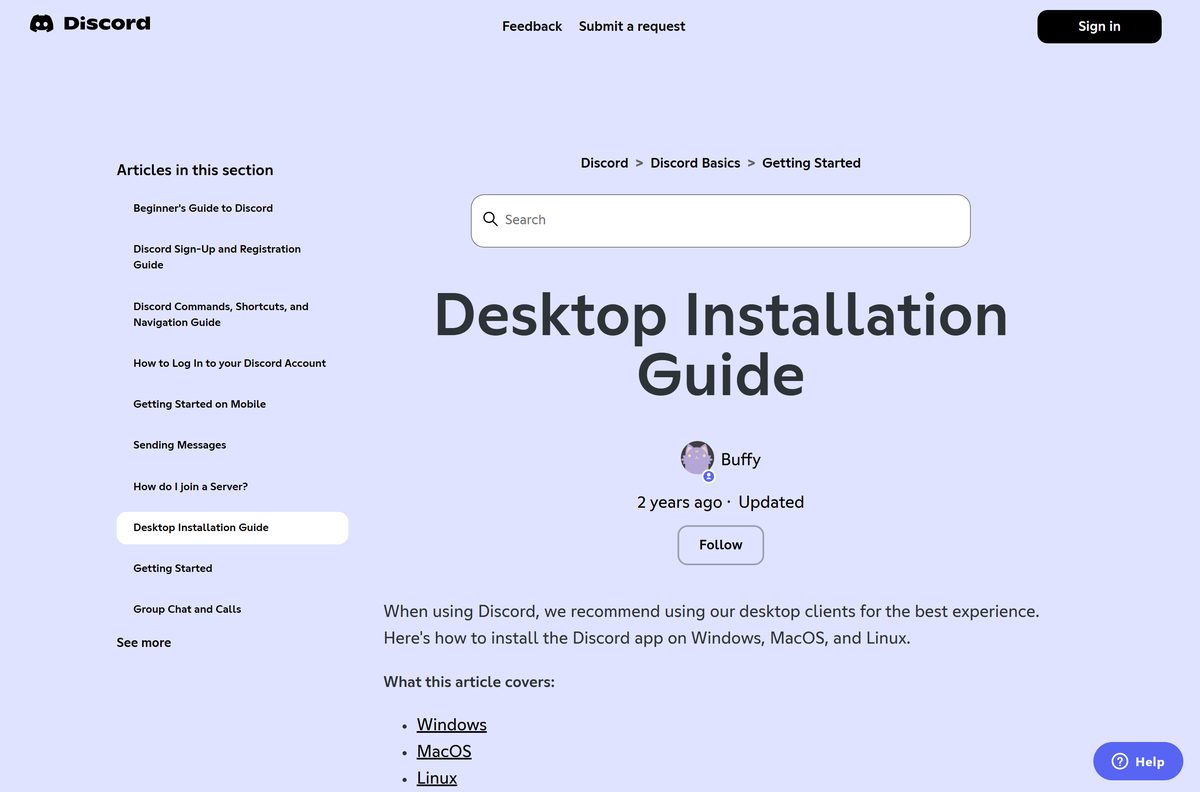 Discord installation guide showing the drag to Applications step for macOS