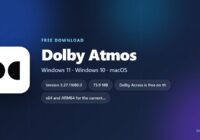 Dolby Atmos app card with version, size and supported systems
