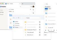 Dropbox desktop app, File Explorer sidebar, and mobile app showing the same folder