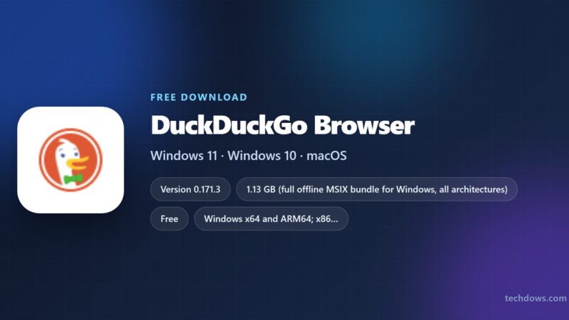 DuckDuckGo browser requirements and download options for Windows and Mac