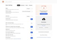 DuckDuckGo Search Settings page showing the General tab and Cloud Save panel
