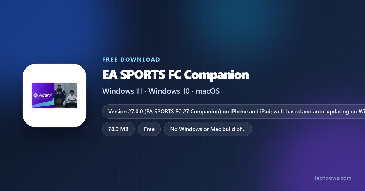 EA SPORTS FC Companion size, price and supported devices