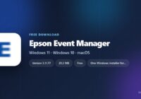 Epson Event Manager version, size and supported systems