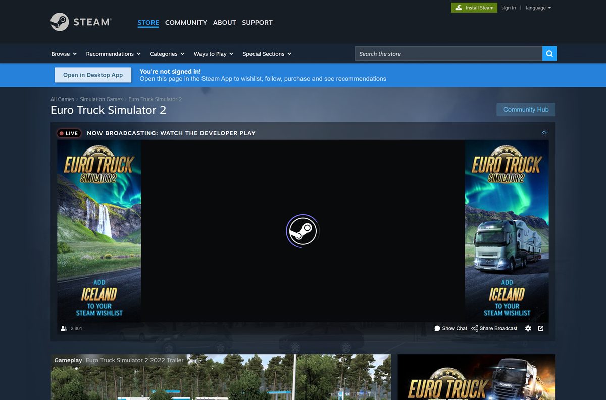 Euro Truck Simulator 2 on Steam, the European sister of American Truck Simulator