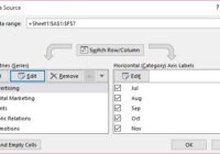 Excel Select Data Source dialog listing chart legend series entries