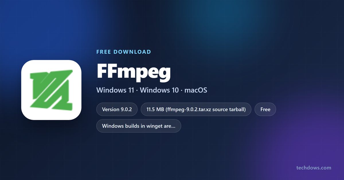 FFmpeg version, platforms and license at a glance