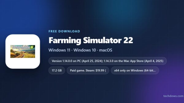 Download Farming Simulator 22 for PC, Windows 11/10 & Mac