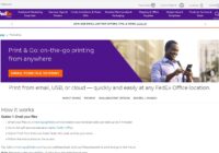 FedEx Office Print & Go page with the Email Your File button