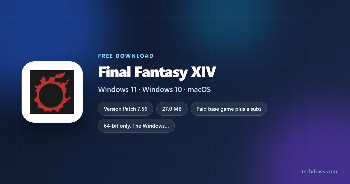 Final Fantasy XIV setup sizes, supported systems and subscription pricing