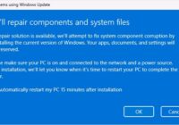 Fix problems using Windows Update dialog repairing components and system files