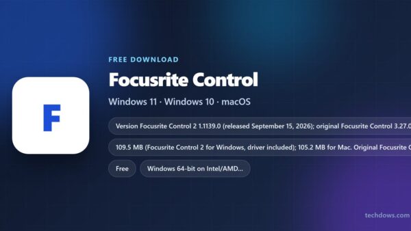 Download Focusrite Control for PC, Windows 11/10 & Mac (Free)