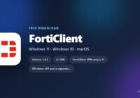FortiClient card with installer sizes and supported systems