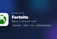 Fortnite spec card with Windows requirements, price and install routes