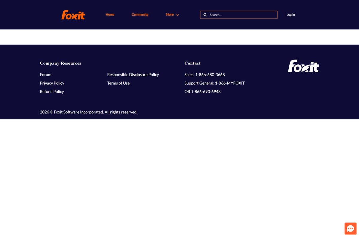 Foxit support article listing the Windows download and install steps