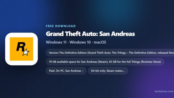 Download Grand Theft Auto: San Andreas for PC, Windows 11/10
