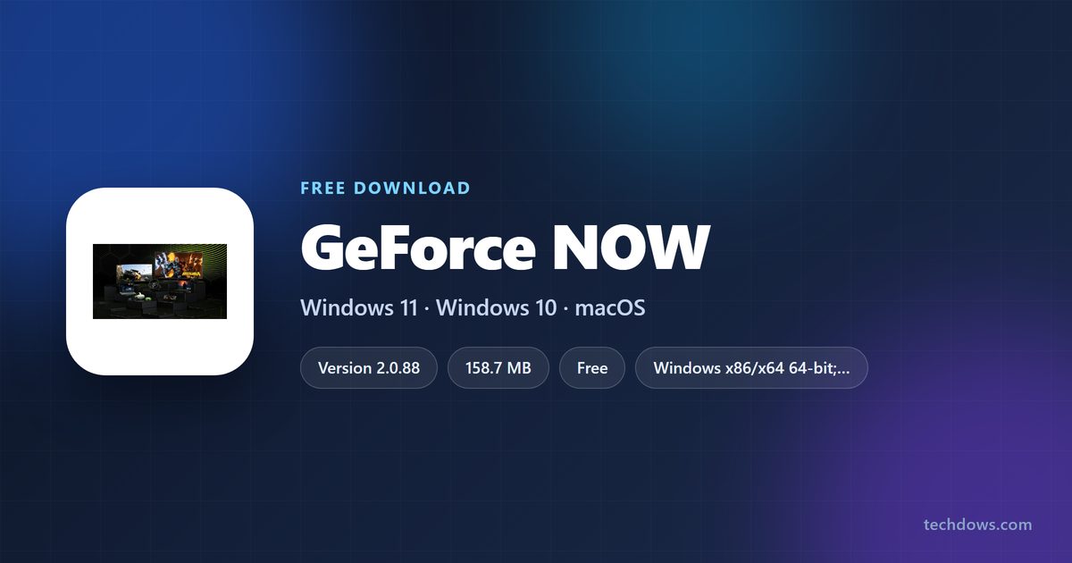 GeForce NOW version, file size, price model and supported platforms