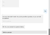 Get Help app chat offering to connect you with a support person