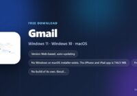 Gmail logo with version, size and supported systems