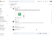 Gmail inbox with an integrated Chat panel open alongside it