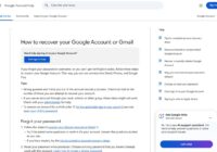 Google Account recovery page with a Get sign-in help button