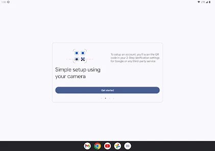 Google Authenticator setup screen for scanning a QR code