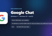 Google Chat logo with price, supported systems and app size