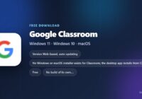 Google Classroom logo with price, supported systems and app size