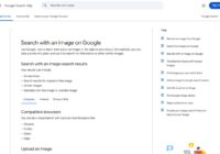 Google Help page for image search with Computer, Android, iPhone tabs