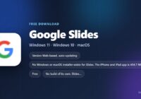 Google Slides logo with price, supported systems and app size