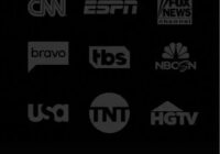Grid of YouTube TV channel logos including CBS, ESPN and CNN