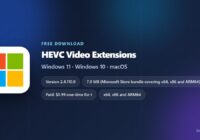 HEVC Video Extensions version, price, download size and supported Windows builds