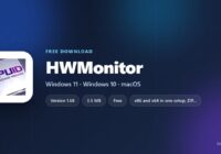 HWMonitor card with version, file size and supported Windows