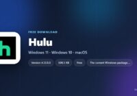 Hulu logo with version, download size and supported Windows builds