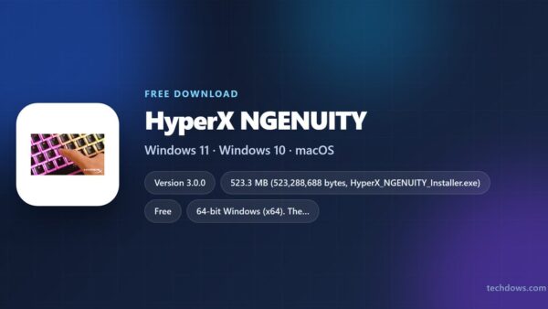 Download HyperX NGENUITY for PC, Windows 11 and 10 (Free)