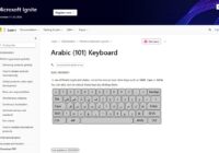 Interactive keyboard diagram mapping Arabic letters onto English key positions