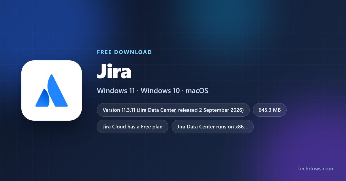 Jira price, current server version, download sizes and supported systems