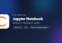 Jupyter Notebook card listing version, licence and supported systems